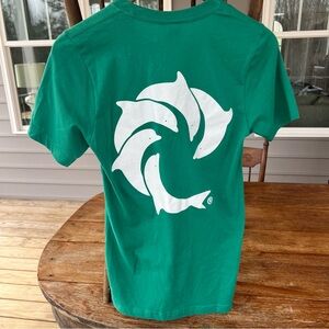 WRV Va Beach St Patrick’s Day T-shirt Zero Lucks Given Green Dolphins Surf XS